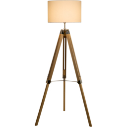 Lighting Collection Luna Grey Tapered Shade - Size: 144 x 65 x 65cm - Cream - Wilko - thumbnail 4