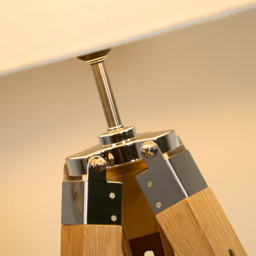 Lighting Collection Luna Grey Tapered Shade - Size: 144 x 65 x 65cm - Cream - Wilko - thumbnail 5