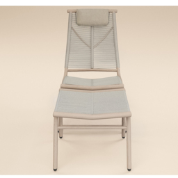 SOLACE+CO Esen Beige Garden Lounge Chair with Footstool - Size: 1 Seater - Wilko - thumbnail 4
