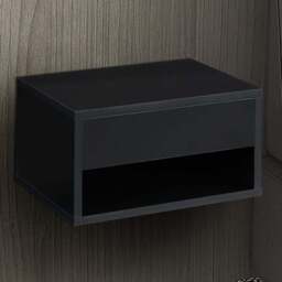 HOMCOM Black High Gloss Bedside Table Set of 2 - Size: Single Drawer - Wilko