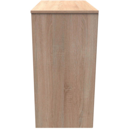 Crowndale Monaco 3 Drawer White Gloss and Bardolino Oak Deep Chest of Drawers Ready Assembled - White Gloss & Bardolino Oak - Wilko - thumbnail 5