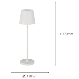 EGLO Cabozo LED White Portable Outdoor Table Lamp - Size: 37 x 11 x 37cm - Wilko - thumbnail 5