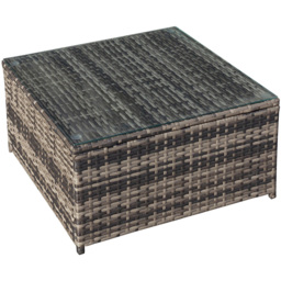 Oseasons Malta Grey Walnut Rattan Coffee Table - Size: 37 x 65 x 65cm - Brown - Wilko - thumbnail 3