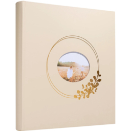 Exacompta Latte Ring Flower Photo Album 60 Sheets 300 Photos - Size: 4.7 x 30.3 x 32.8cm - Brown - Wilko