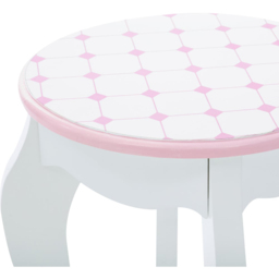 Teamson Kids White and Pink Dreamland Castle Play Vanity Set - Size: 118.1 x 31.8 x 59.7cm - Wilko - thumbnail 6