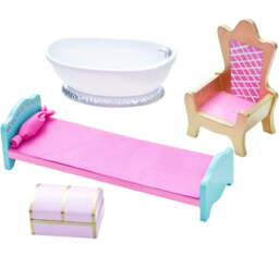 Teamson Kids White and Pink Dreamland Castle Play Vanity Set - Size: 118.1 x 31.8 x 59.7cm - Wilko - thumbnail 7