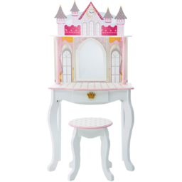 Teamson Kids White and Pink Dreamland Castle Play Vanity Set - Size: 118.1 x 31.8 x 59.7cm - Wilko - thumbnail 3