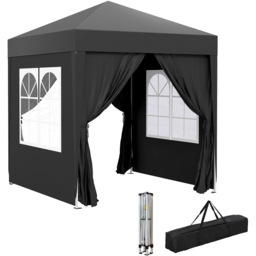 Outsunny 2 x 2m Black Marquee Pop Up Gazebo Party Tent - Wilko - thumbnail 3