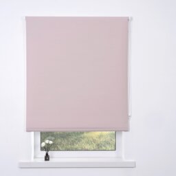 Plain Blackout Blinds - Soft Pink/90cm - Wilko - thumbnail 1