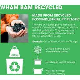 Wham 96L Recycled Storage Box 2 Pack - Black - Wilko - thumbnail 7
