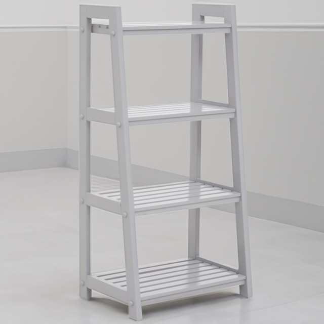 Premier Housewares Chester 4 Shelf Grey Bookshelf - Interiors by Premier - Wilko - image 1