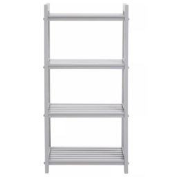 Premier Housewares Chester 4 Shelf Grey Bookshelf - Interiors by Premier - Wilko - thumbnail 4