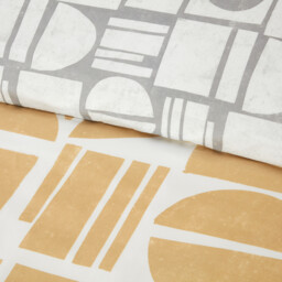 Riley Geo Reversible Bedding SetMustardDouble - Wilko - thumbnail 5