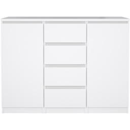 Florence 2 Door 4 Drawer White High Gloss Sideboard - Size: 50 x 120.8 x 90.7cm - Furniture to Go - Wilko - thumbnail 4