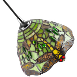 Happy Homewares Green Stained Glass Dragonfly Tiffany Pendant Lighting Shade - Size: 14 x 20 x 20cm - Wilko - thumbnail 7