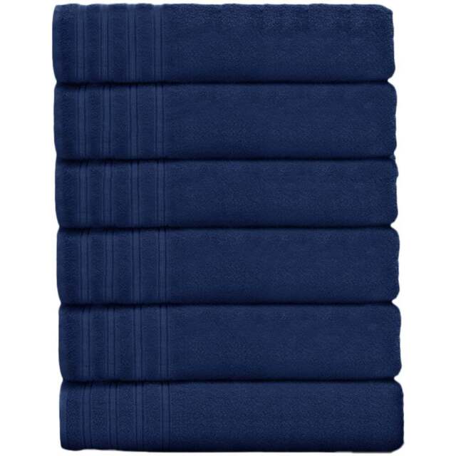 Velosso Hampi Cotton Navy Hand Towel Set of 2 - Blue - Wilko - image 1
