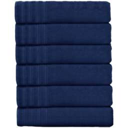 Velosso Hampi Cotton Navy Hand Towel Set of 2 - Blue - Wilko - thumbnail 1