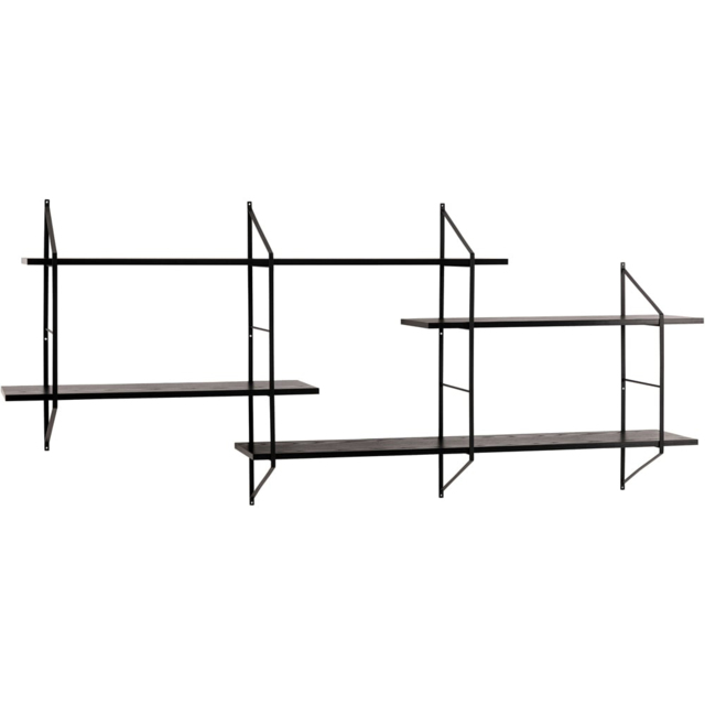 Florence Belfast 4 Tier Black Floating Wall Shelf - Furniture To Go - Wilko - image 1