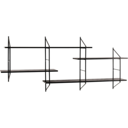 Florence Belfast 4 Tier Black Floating Wall Shelf - Furniture To Go - Wilko - thumbnail 1