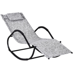 Outsunny Grey Zero Gravity Folding Rocking Recliner Chair - Size: 1 Seater - Wilko - thumbnail 3