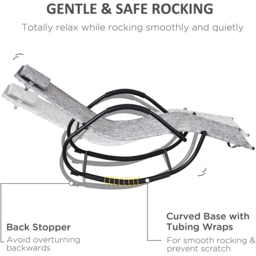 Outsunny Grey Zero Gravity Folding Rocking Recliner Chair - Size: 1 Seater - Wilko - thumbnail 6