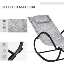 Outsunny Grey Zero Gravity Folding Rocking Recliner Chair - Size: 1 Seater - Wilko - thumbnail 7