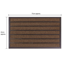JVL Dirt Stopper Pro Brown Scraper Door Mat 45 x 75cm - JVL Homewares - Wilko - thumbnail 7