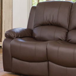 Glendale 3 Seater Brown Bonded Leather Manual Recliner Sofa - Artemis Home - Wilko - thumbnail 3