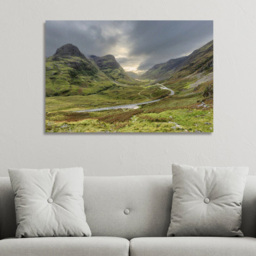 Benjamin Tate Design Print 18 Highlands Canvas 41 x 31cm - Grey - Wilko - thumbnail 4