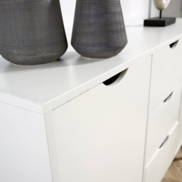 Home Source Boden 2 Door 3 Drawer White Sideboard - Size: 85 x 119 x 30cm - Wilko - thumbnail 5
