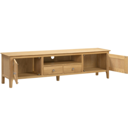 Julian Bowen Cotswold 2 Door 2 Drawer Oak and Veener TV Unit - Size: 38 x 180 x 48cm - Wood - Wilko - thumbnail 4