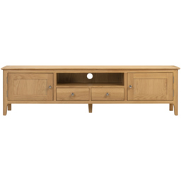 Julian Bowen Cotswold 2 Door 2 Drawer Oak and Veener TV Unit - Size: 38 x 180 x 48cm - Wood - Wilko - thumbnail 5