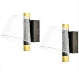 HOMCOM Black Modern Starry LED Wall Light 2 Pack - Size: 20 x 23.5 x 38.5cm - Wilko