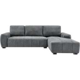 DS Living The Capri 3 Seater Grey Woven Fabric Right Hand Chaise Corner Sofa - Wilko - thumbnail 3