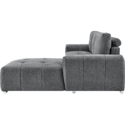 DS Living The Capri 3 Seater Grey Woven Fabric Right Hand Chaise Corner Sofa - Wilko - thumbnail 4