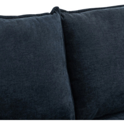 Living and Home 2 Seater Sofa Blue Chenille with Throw Pillows - Wilko - thumbnail 4