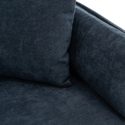Living and Home 2 Seater Sofa Blue Chenille with Throw Pillows - Wilko - thumbnail 6