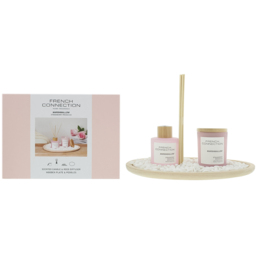French Connection Pastel Collection Marshmallow Diffuser and Scented Candle 2 Piece Gift Set - Size: 23 x 10.9 x 31.3cm - n/a - Wilko