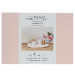 French Connection Pastel Collection Marshmallow Diffuser and Scented Candle 2 Piece Gift Set - Size: 23 x 10.9 x 31.3cm - n/a - Wilko - thumbnail 4