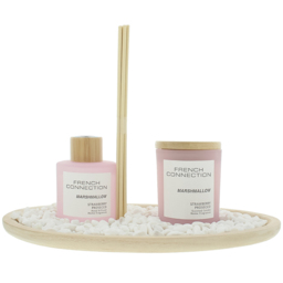 French Connection Pastel Collection Marshmallow Diffuser and Scented Candle 2 Piece Gift Set - Size: 23 x 10.9 x 31.3cm - n/a - Wilko - thumbnail 3