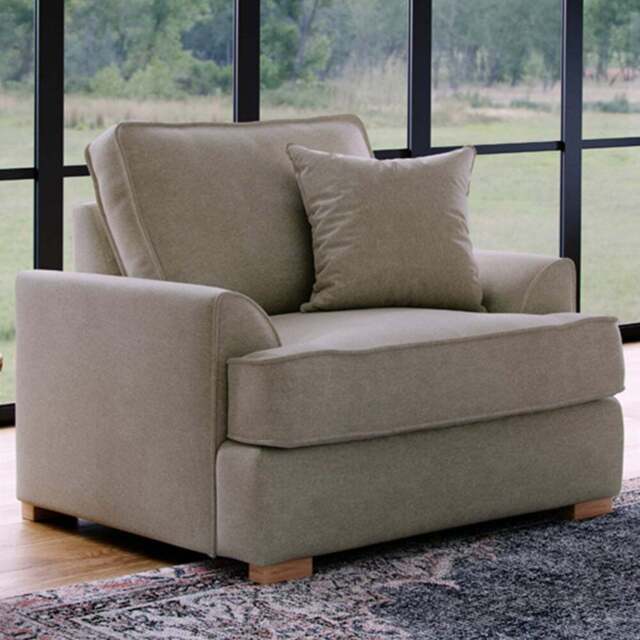 Alba City Stone Fabric Armchair - Size: Single - Beige - Wilko - image 1