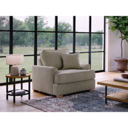 Alba City Stone Fabric Armchair - Size: Single - Beige - Wilko - thumbnail 6