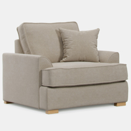 Alba City Stone Fabric Armchair - Size: Single - Beige - Wilko - thumbnail 3