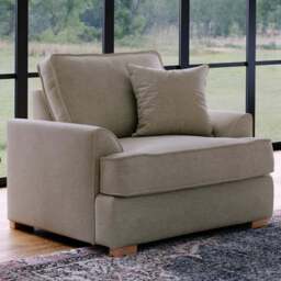 Alba City Stone Fabric Armchair - Size: Single - Beige - Wilko - thumbnail 1