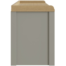 GFW Lancaster 2 Door Grey and Oak Shoe Bench - Size: 56.6 x 130 x 39.5cm - Wilko - thumbnail 6