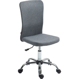 Portland Grey Armless Office Chair - Size: 93 x 43 x 53cm - Wilko - thumbnail 3