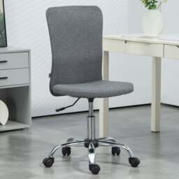 Portland Grey Armless Office Chair - Size: 93 x 43 x 53cm - Wilko - thumbnail 1