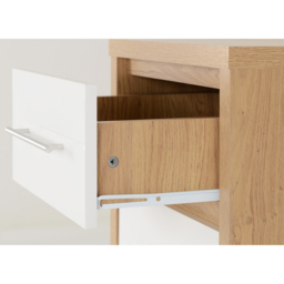 Seconique Seville 5 Drawer White Gloss Light Oak Effect Veneer Narrow Chest of Drawers - Wilko - thumbnail 7