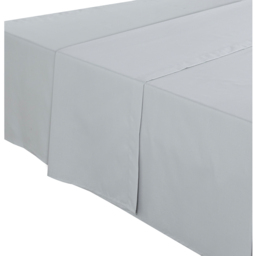 My Home Polycotton Flat Bed Sheet - Silver/King - Wilko - thumbnail 3