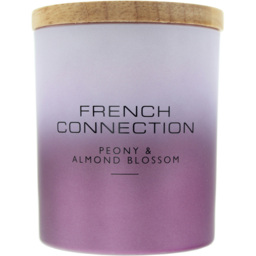 French Connection Metallic Collection Peony and Almond Blossom Scented Candle - Size: 10.3 x 8.7 x 8.3cm - n/a - Wilko